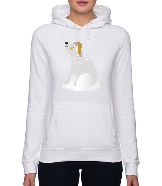 Bluza damska z zimowym misiem polarnym Love Life and Forest