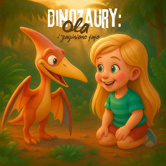 książeczki dla dzieci "Dinozaury: Ola i zaginione jajo" książeczka personalizowana