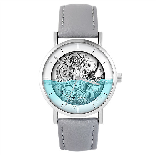 zegarki unisex Zegarek - Steampunk wodny - szary