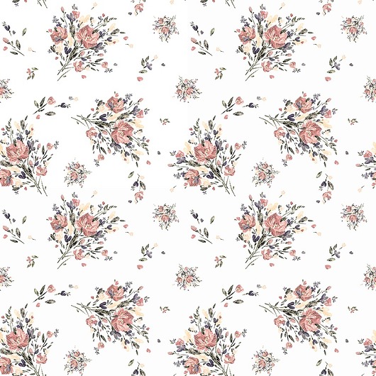 naklejki ścienne do pokoju dziecka Tapeta Vintage Flowers 53cm x 10m PZ
