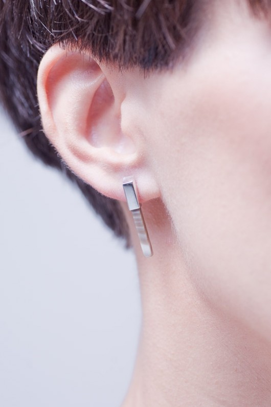 kolczyki z kolekcji EDGY/ SILVER/KRZEMIEŃ Daria Siwiak Jewellery