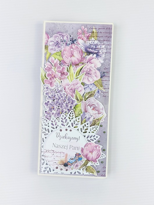 kartki scrapbooking Opakowanie na czekoladę dla Nauczyciela
