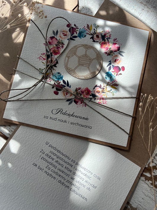kartki scrapbooking Stylowa kartka dla nauczyciela wychowawcy podziękowanie