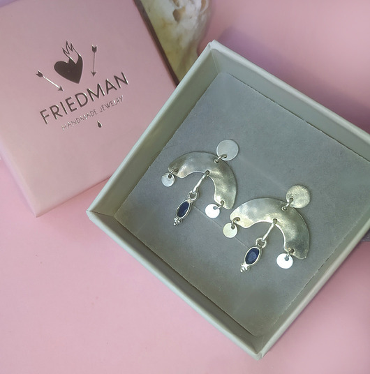 kolczyki srebrne Kolczyki MEXICO - srebro 925, prawdziwe szafiry