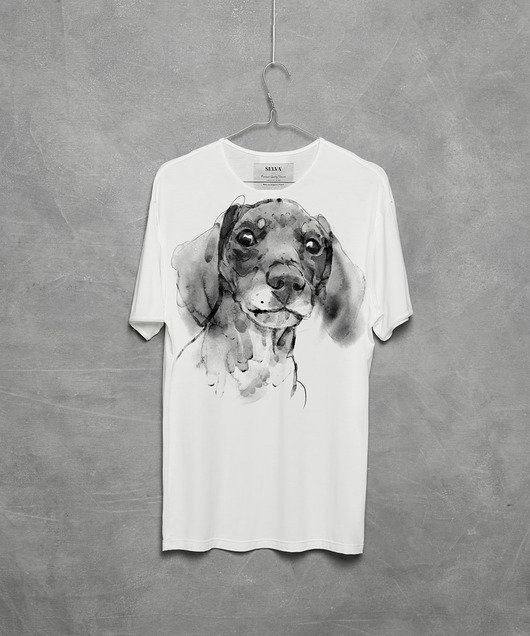 t-shirty męskie Dachshund Dog Men's T-shirt white
