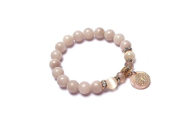 bransoletki z kamieni naturalnych Soft pink and ivory vol. 3 - bransoletka /17-02-22/