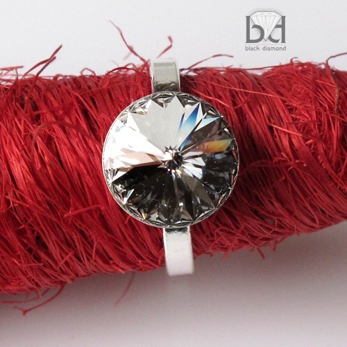 Pierścionek kryształ Swarovski 15 Black Diamond