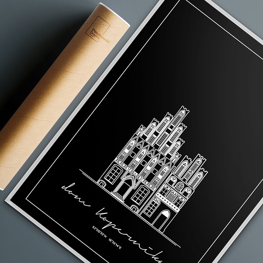 plakaty Plakat Architektura - Toruń -  Dom Kopernika
