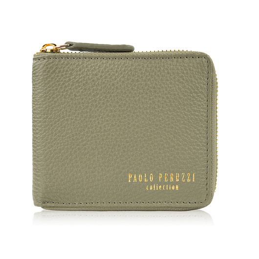 portfele damskie Portfel damski skórzany mały zielony poziomy z ochroną RFID KV-04-GR