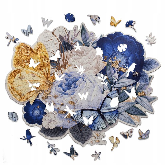 puzzle dla dzieci Puzzle drewniane Niebieskie Róże  Blue Roses  370 elementów  XXL