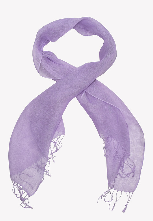 szale damskie Szal len 100% w liliowym kolorze 55cm x 180cm
