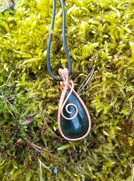 wisiory Leśna księżniczka - wisior wirewrapping