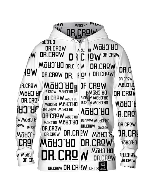 bluza z kapturem damska Damska Bluza Expres Zamek DR.CROW Logo Napisy