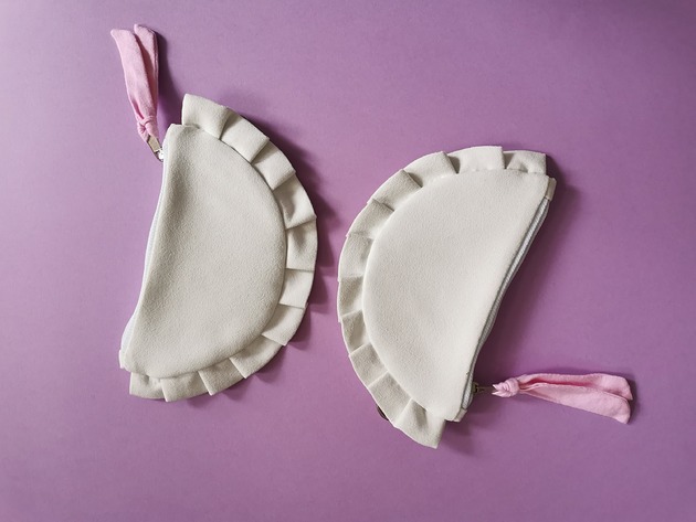 Saszetka pierożek biały Natty design