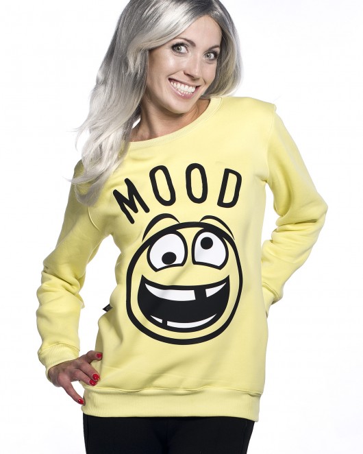 Kanarkowo żółta bluza Mood : Crazy Happiness ŁAP NAS