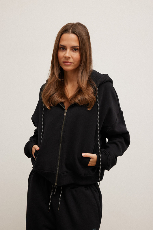 bluza z kapturem damska Bluza ELENA black