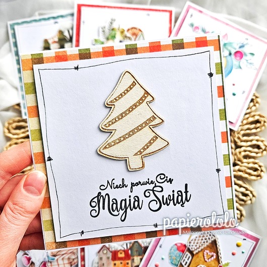 kartki świąteczne Kartka bożonarodzeniowa do koperty 7