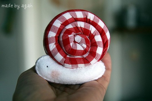 Broszka ślimaczek made by agah