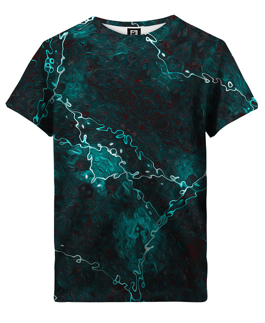 t-shirty dla chłopców T-shirt Boy DR.CROW Marble Turquoise