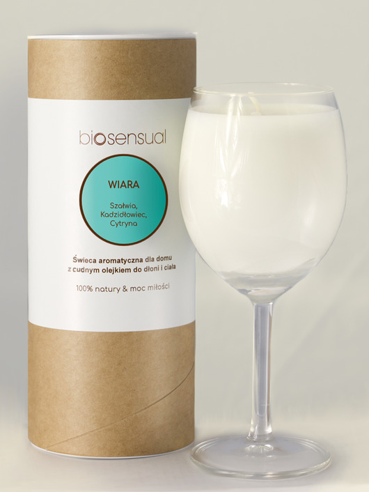 świece zapachowe Świeca do masażu i aromaterapii WIARA 200g KIELICH