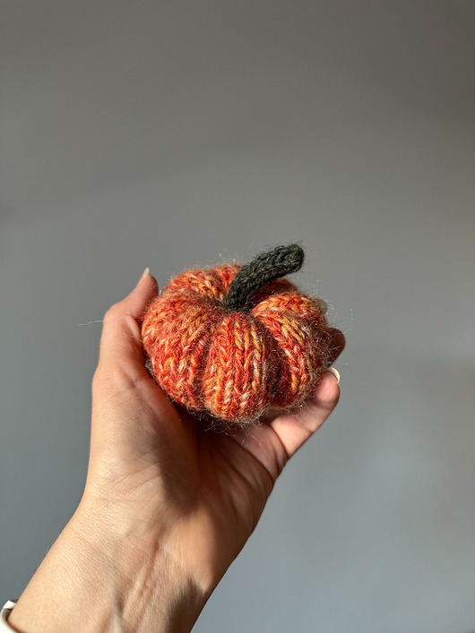 dodatki - różne Zestaw 3 wełnianych dyń ozdobnych handmade