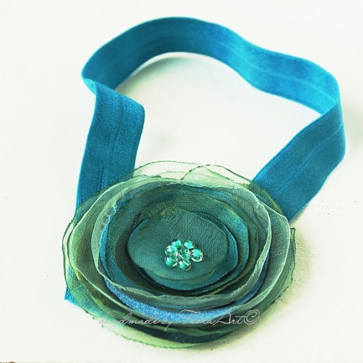 TURQUOISE opaska na włosy FloraArt
