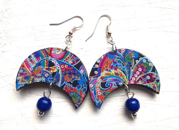 kolczyki drewniane Chiang Mai