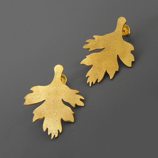 kolczyki pozłacane Kolczyki pozłacane liście