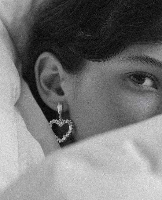 kolczyki srebrne Kolczyki Serce srebro