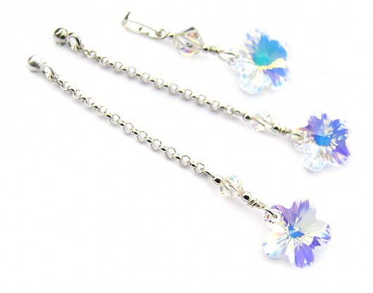 Komplet z kwiatuszkami kryształ Swarovski - The Allnatt Marisella