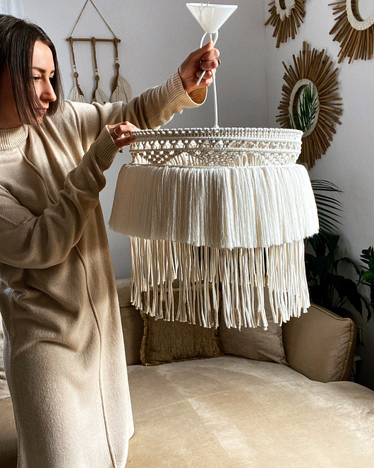 lampy wiszące Lampa  wisząca makrama