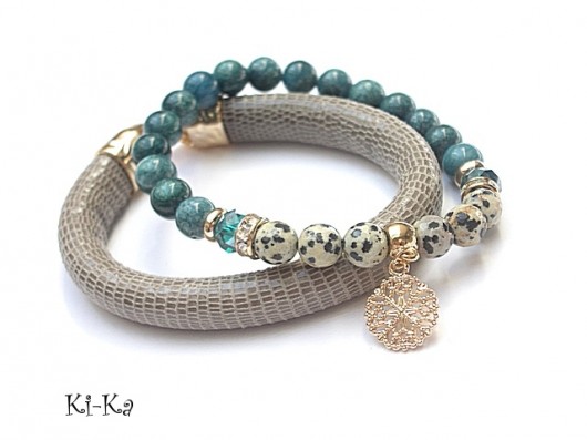 Strap - /taupe - sea/  10.07.15 KiKa pracownia