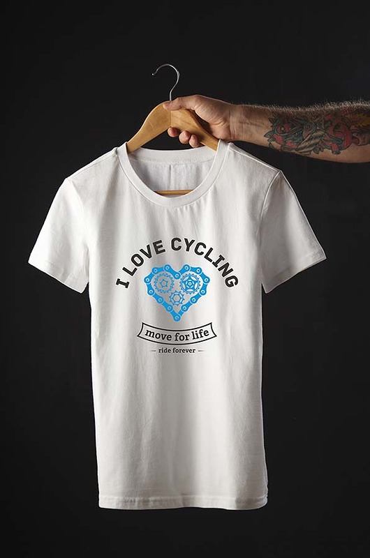 t-shirty męskie Koszulka T-SHIRT.  I love cycling