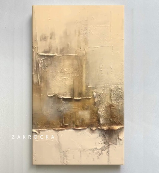 obrazy Efektowny duży obraz strukturalny abstrakcyjny płaskorzeźba 80x160cm