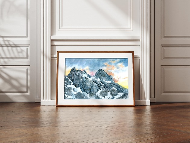 obrazy Góry, Picos de Europa - akwarela A3