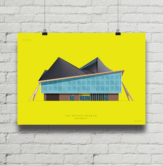 Design Museum London - plakat giclee art minimalmill