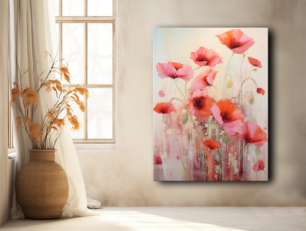 plakaty Polne maki - Plakat - Olej, Boho, Abstrakcja