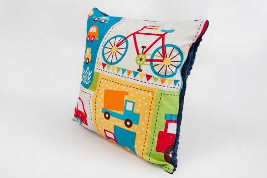 Poduszka /poszewka minky - auta - 40x40 cm Minky and Cotton