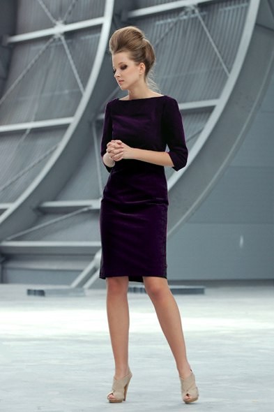 Velour dress 42, fiolet  Kasia Zapała