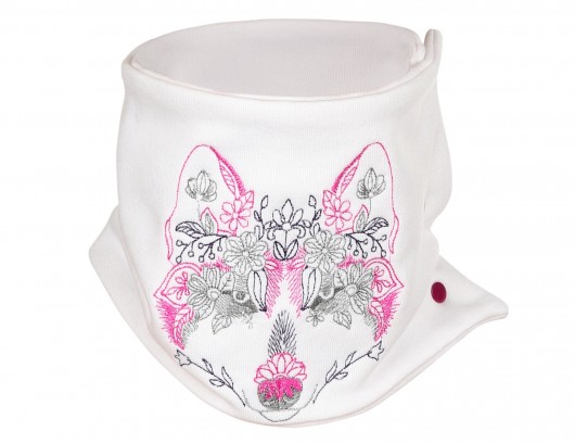 Komin dwustronny ANIMA flower wolf white  nonino