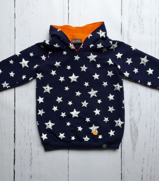 Granatowa bluza w białe gwiazdki KG Handmade