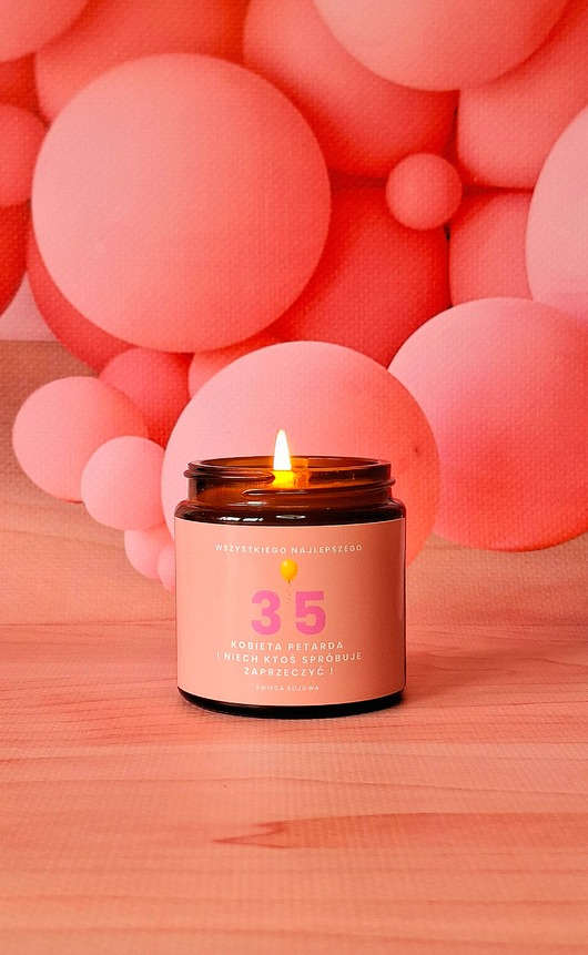 świece zapachowe Prezent na 35 urodziny - świeca sojowa zapachowa