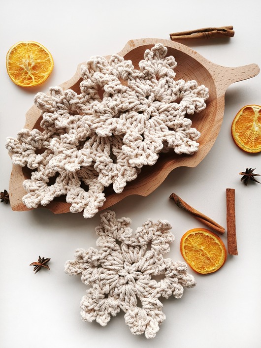 podkładki do kuchni Gwiazdka śnieżynka kremowa