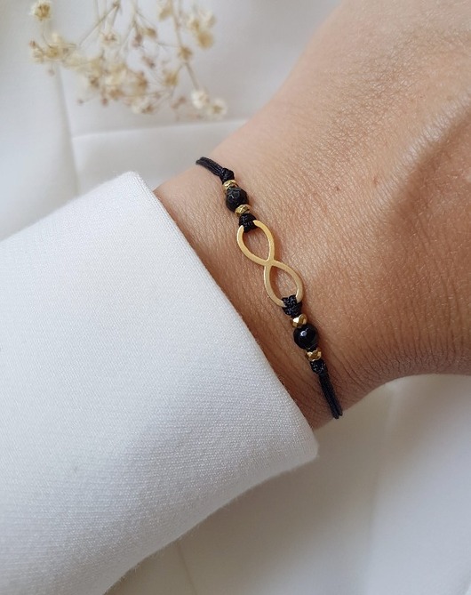 bransoletki z kamieni naturalnych Bransoletka Ochronna Nieskończoność