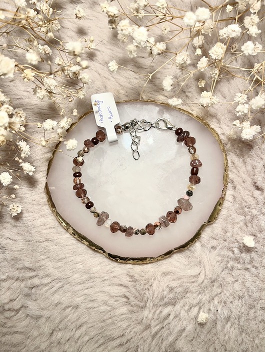 bransoletki z kamieni naturalnych Bransoletka rodochrozyt, kwarc