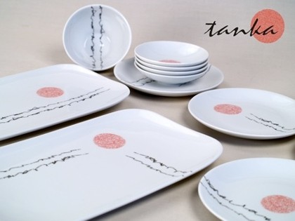 Sushi TANKA Set dla dwóch par. Clock Wood Studio