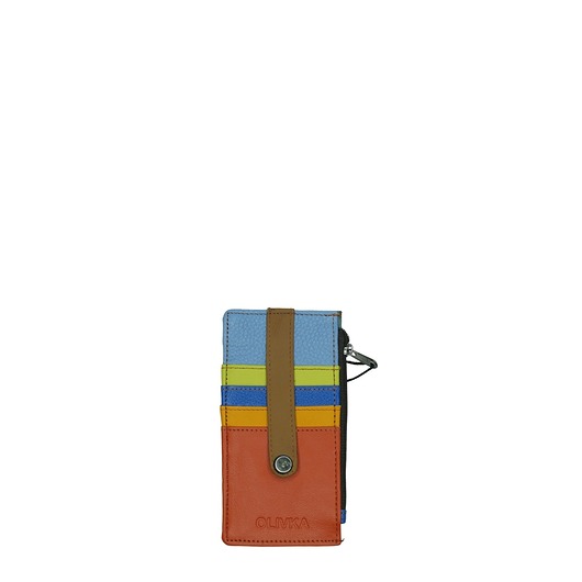portfele damskie Etui na karty skórzane, na prezent, organizer kart zero waste OLIVKA