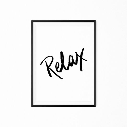Plakat skandynawski motywujący relax myscandi
