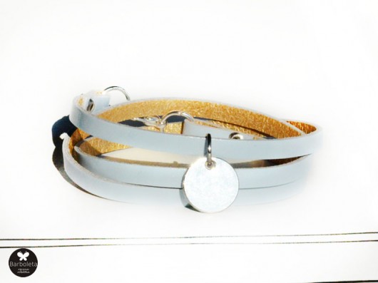 bransoletki skórzane placid blue slim