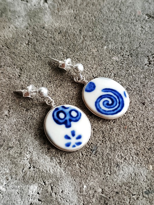 kolczyki ceramiczne Kolczyki ceramiczne Bolesławiec